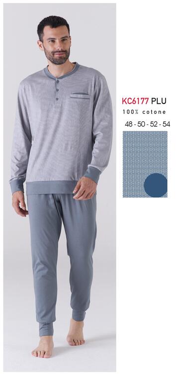 KAREKC6177 PLU- kc6177 plu pigiama uomo m/l cotone - Fratelli Parenti